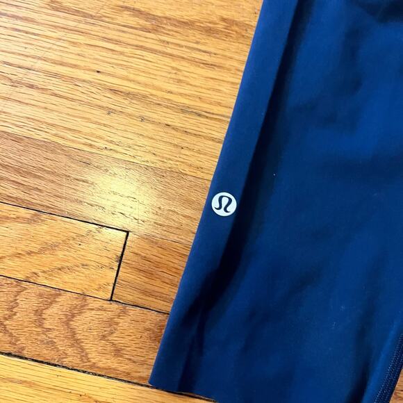 Lululemon Leggings Womens 6 Fast Free Crop Blue Nulux W6AS5S Pockets - Picture 5 of 11